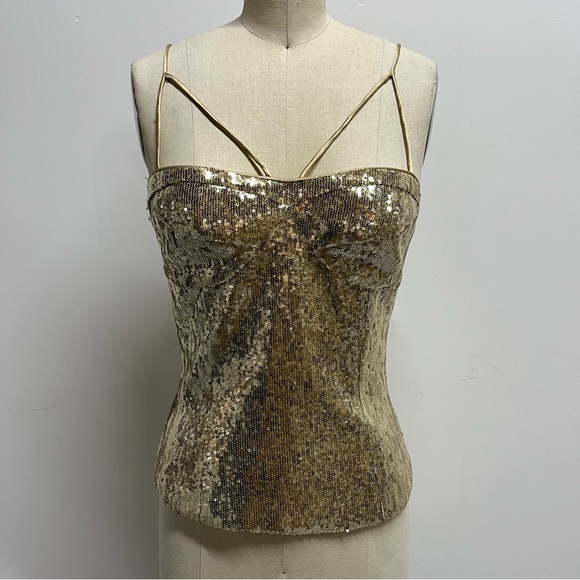 Gold sequin top - Picture 1 of 3